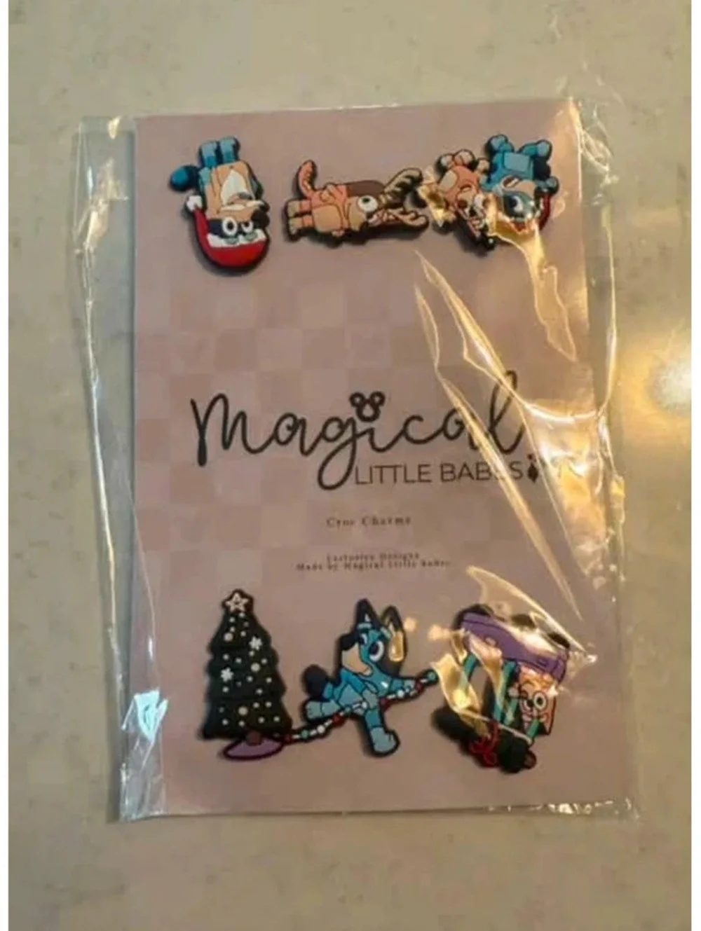 Magical little babes bluey Christmas croc charms